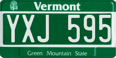 VT license plate YXJ595