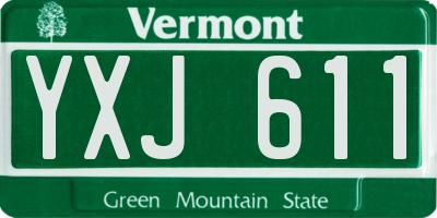 VT license plate YXJ611