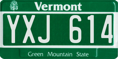 VT license plate YXJ614