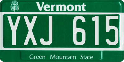 VT license plate YXJ615