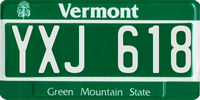VT license plate YXJ618