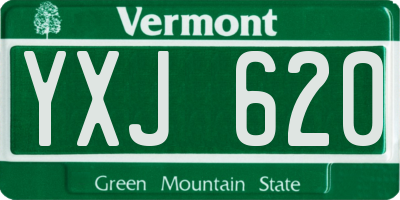 VT license plate YXJ620