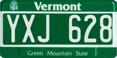 VT license plate YXJ628