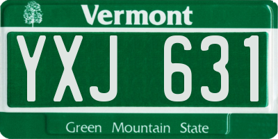 VT license plate YXJ631