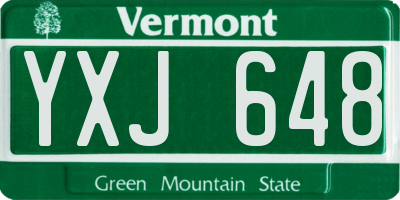 VT license plate YXJ648