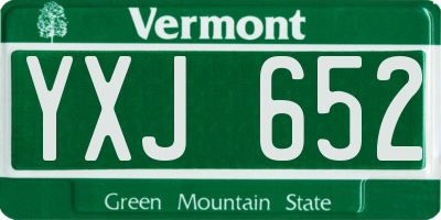VT license plate YXJ652