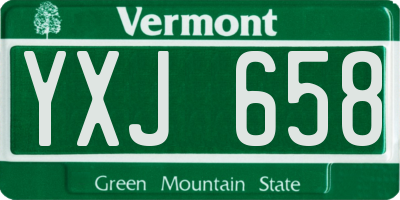 VT license plate YXJ658