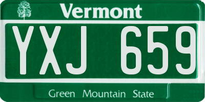 VT license plate YXJ659