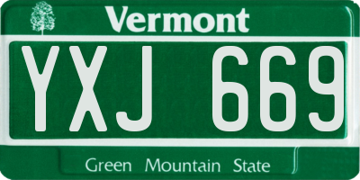 VT license plate YXJ669
