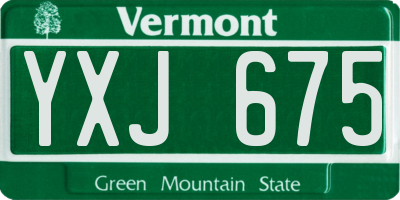 VT license plate YXJ675