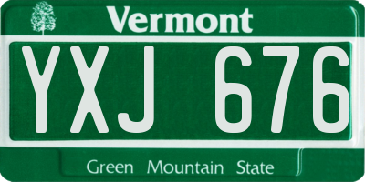 VT license plate YXJ676