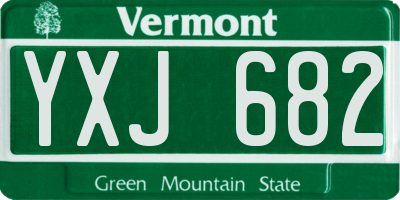VT license plate YXJ682