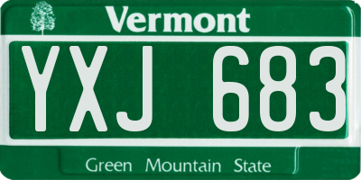 VT license plate YXJ683