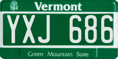 VT license plate YXJ686