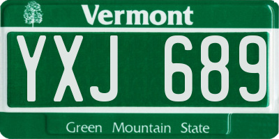 VT license plate YXJ689