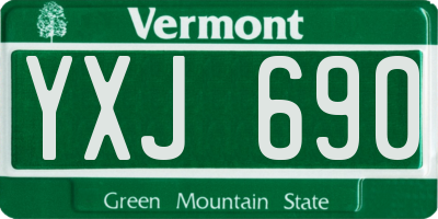 VT license plate YXJ690
