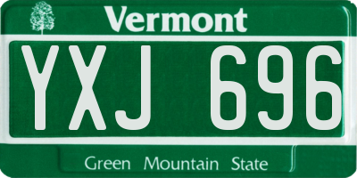 VT license plate YXJ696