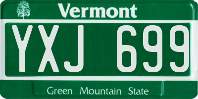 VT license plate YXJ699