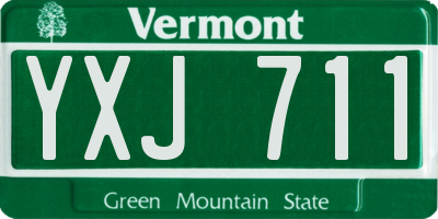 VT license plate YXJ711