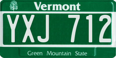 VT license plate YXJ712
