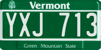VT license plate YXJ713