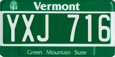 VT license plate YXJ716