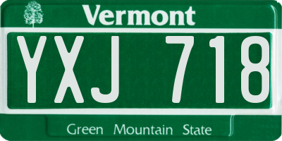 VT license plate YXJ718