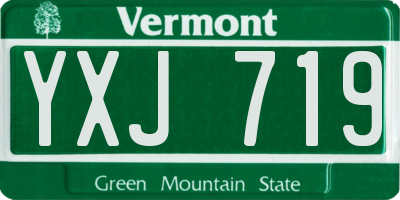 VT license plate YXJ719