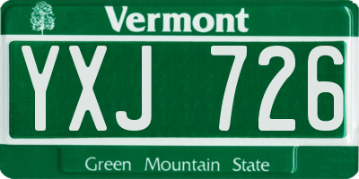 VT license plate YXJ726