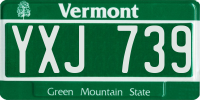 VT license plate YXJ739