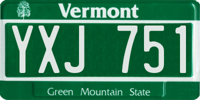 VT license plate YXJ751