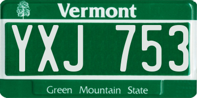 VT license plate YXJ753