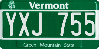 VT license plate YXJ755