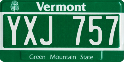 VT license plate YXJ757