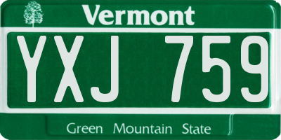 VT license plate YXJ759