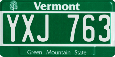 VT license plate YXJ763
