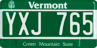 VT license plate YXJ765