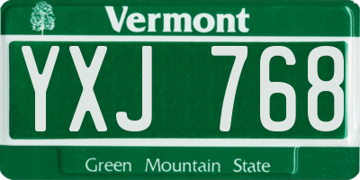 VT license plate YXJ768