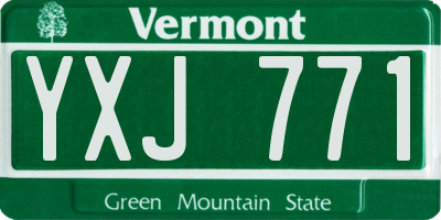 VT license plate YXJ771