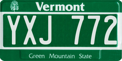 VT license plate YXJ772