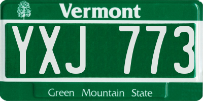 VT license plate YXJ773
