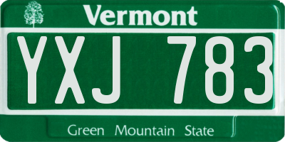 VT license plate YXJ783