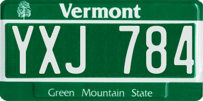 VT license plate YXJ784