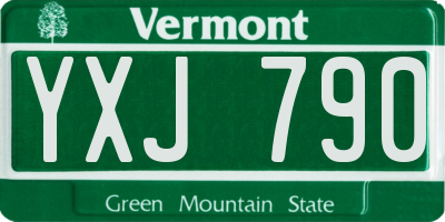VT license plate YXJ790