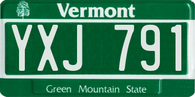 VT license plate YXJ791