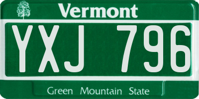 VT license plate YXJ796