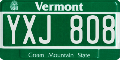 VT license plate YXJ808