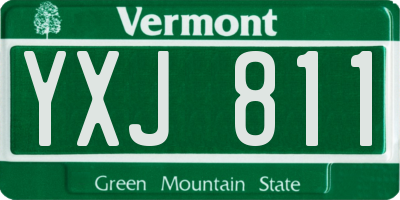 VT license plate YXJ811