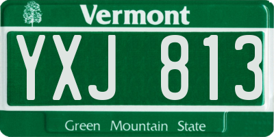 VT license plate YXJ813