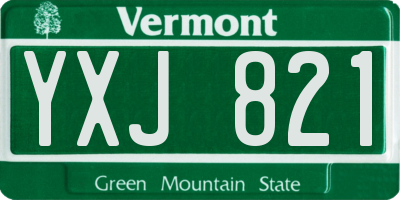 VT license plate YXJ821
